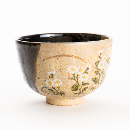 抹茶碗　灰釉掛分 小菊　良二 KOTOPOTTER