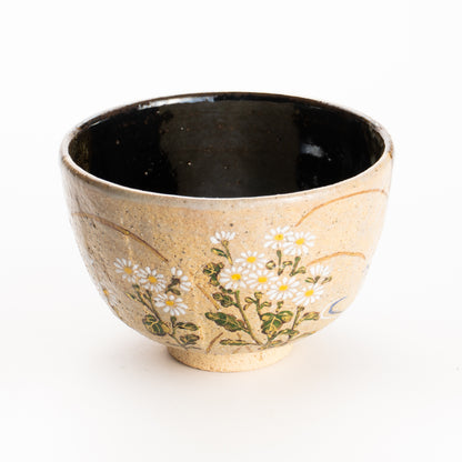 抹茶碗　灰釉掛分 小菊　良二 KOTOPOTTER