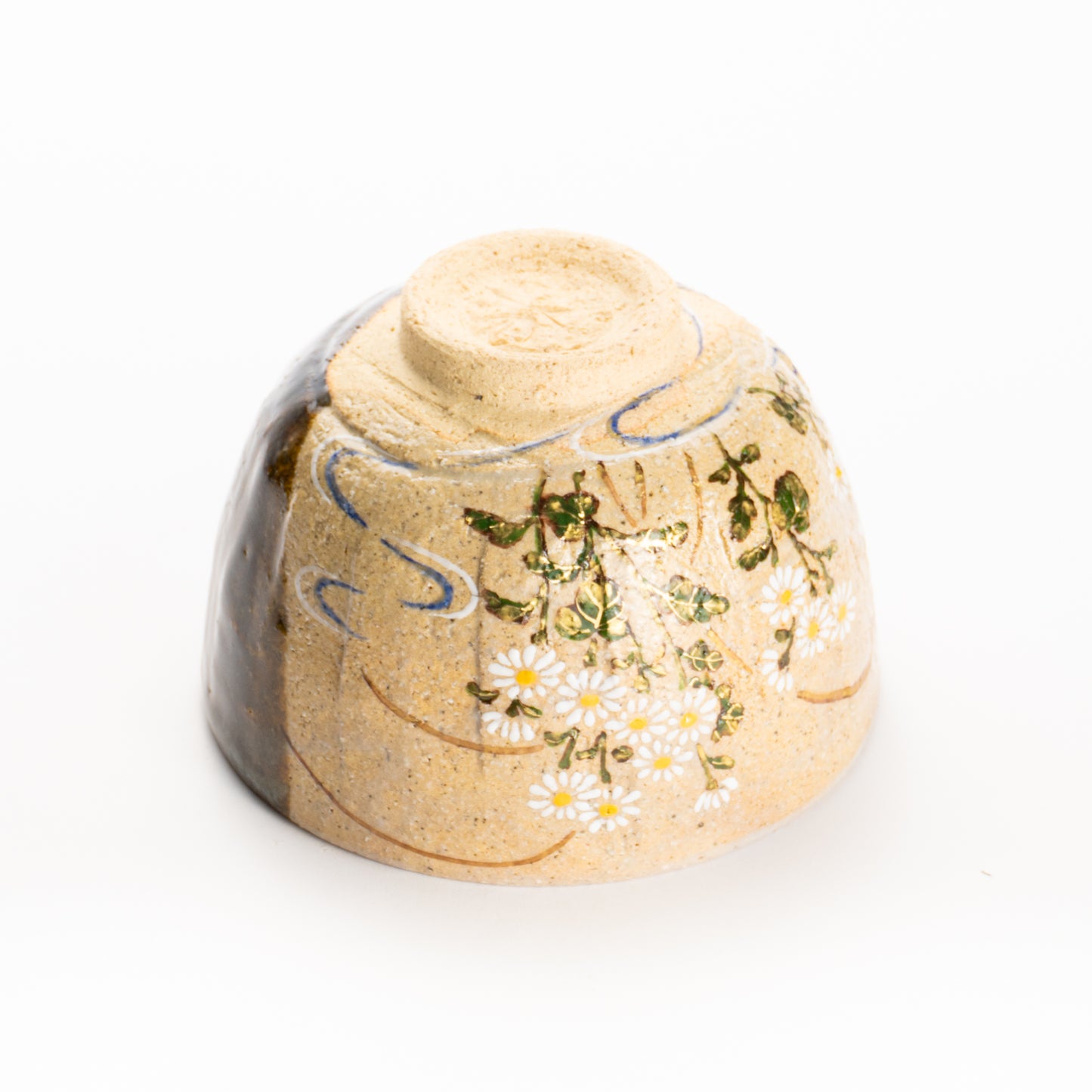 抹茶碗　灰釉掛分 小菊　良二 KOTOPOTTER