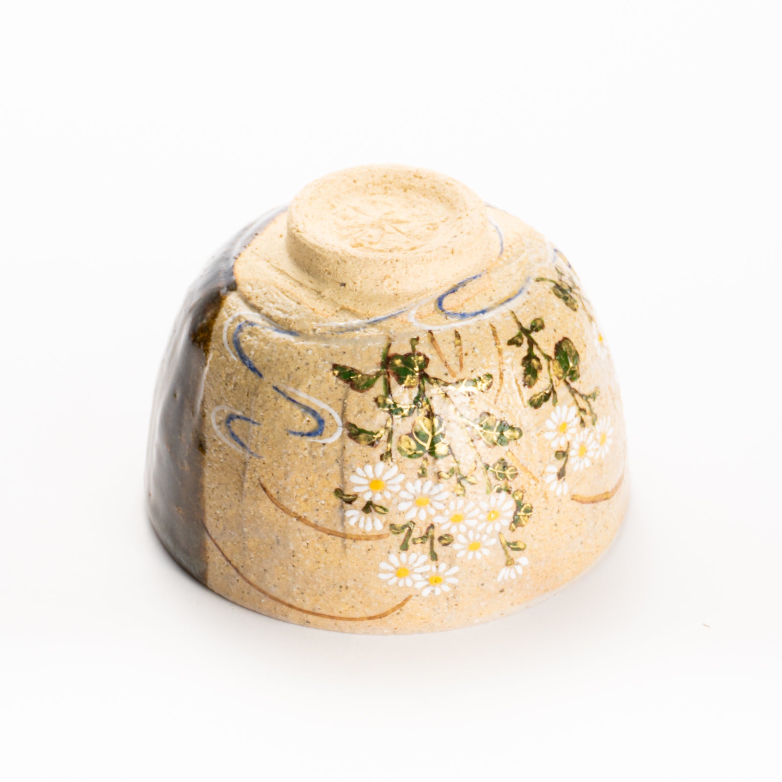 抹茶碗　灰釉掛分 小菊　良二 KOTOPOTTER