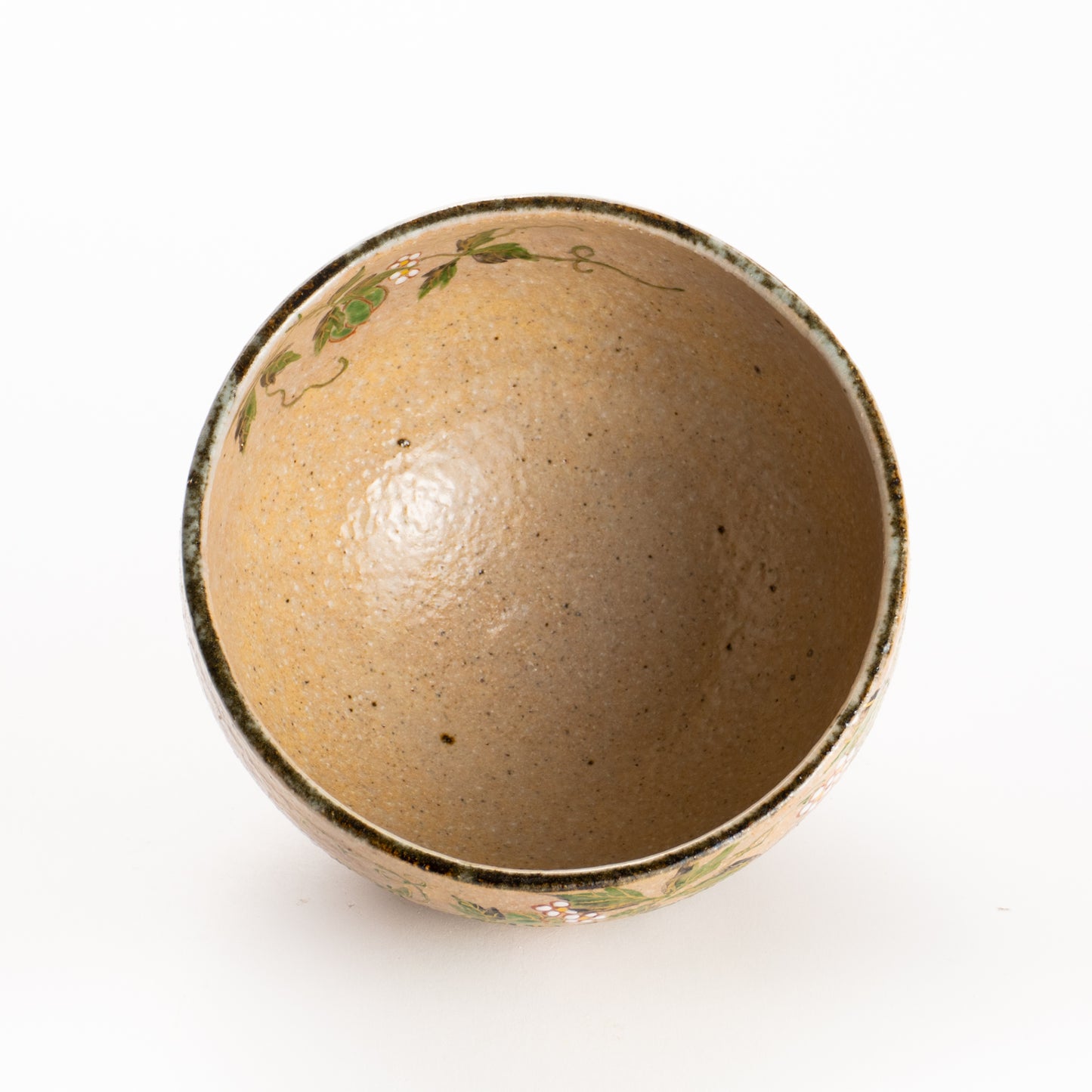 抹茶碗　灰釉 風船葛　良二 KOTOPOTTER