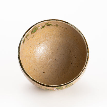 抹茶碗　灰釉 風船葛　良二 KOTOPOTTER