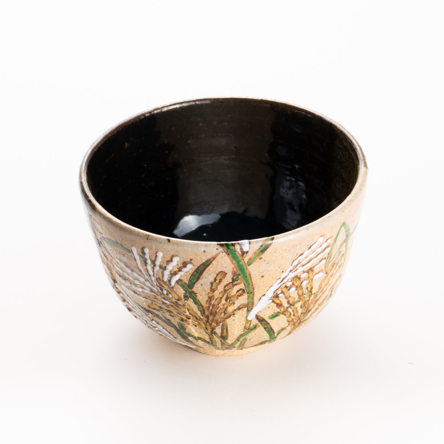 抹茶碗　灰釉掛分 ススキ　良二 KOTOPOTTER