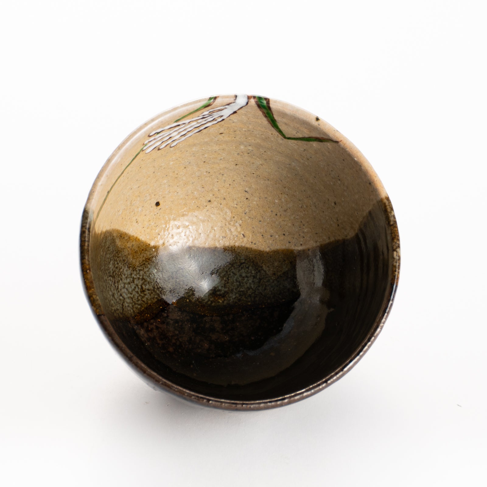 抹茶碗　灰釉掛分 ススキ　良二 KOTOPOTTER