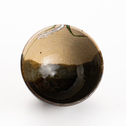 抹茶碗　灰釉掛分 ススキ　良二 KOTOPOTTER