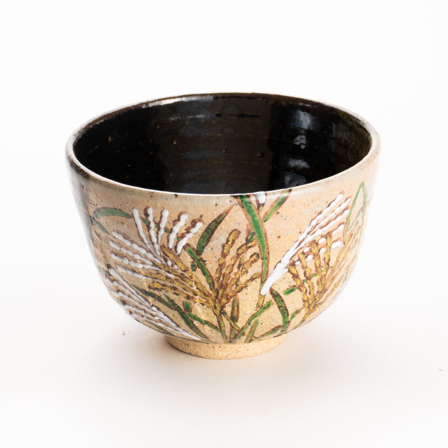 抹茶碗　灰釉掛分 ススキ　良二 KOTOPOTTER