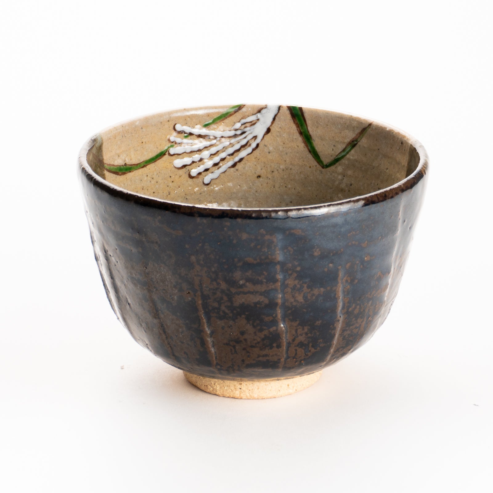 抹茶碗　灰釉掛分 ススキ　良二 KOTOPOTTER