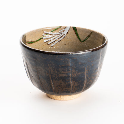 抹茶碗　灰釉掛分 ススキ　良二 KOTOPOTTER