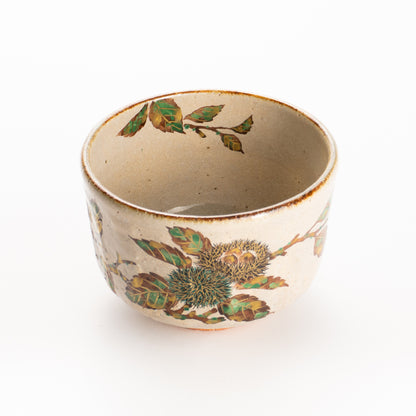 抹茶碗　灰釉 栗絵　良二 KOTOPOTTER