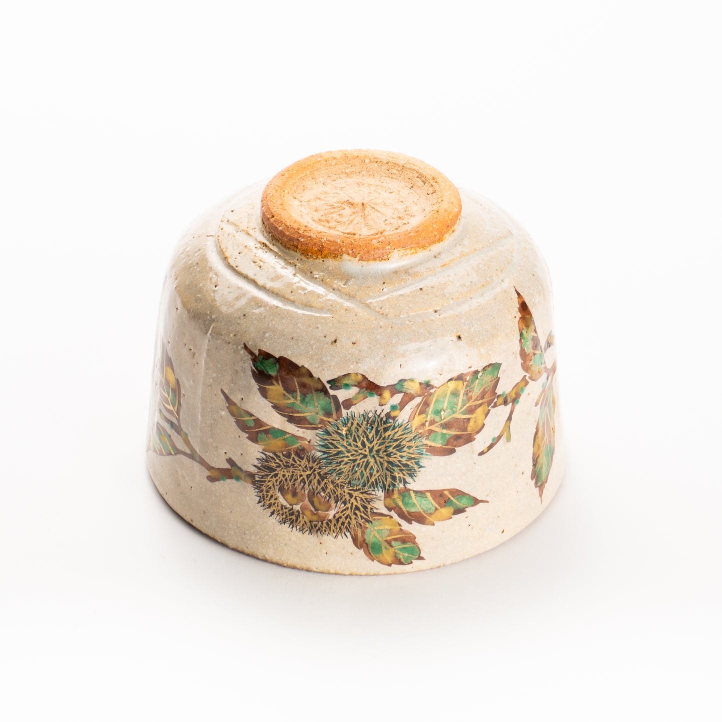 抹茶碗　灰釉 栗絵　良二 KOTOPOTTER
