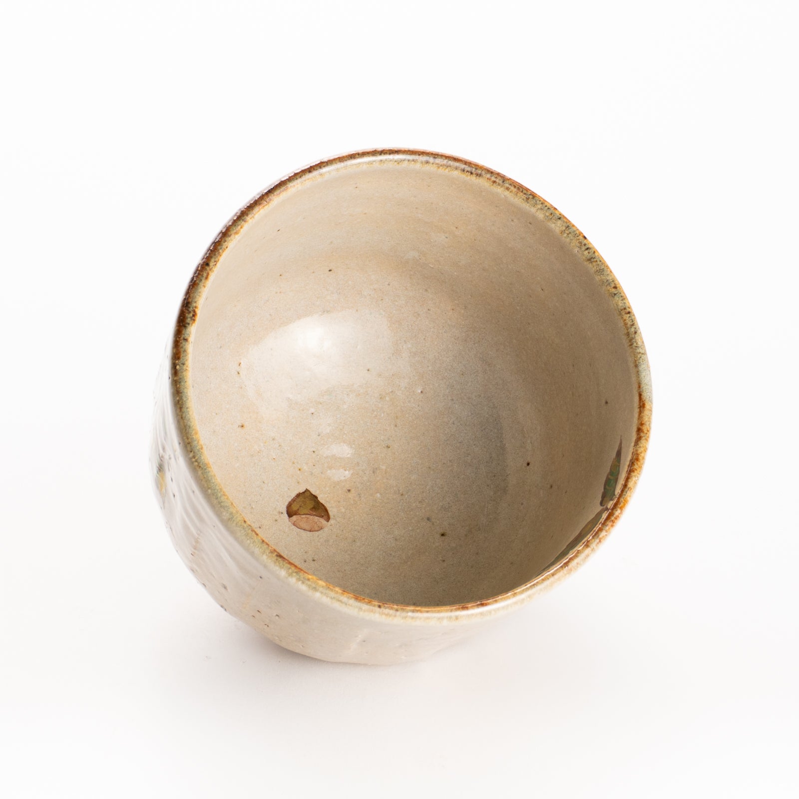 抹茶碗　灰釉 栗絵　良二 KOTOPOTTER