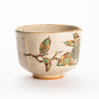 抹茶碗　灰釉 栗絵　良二 KOTOPOTTER