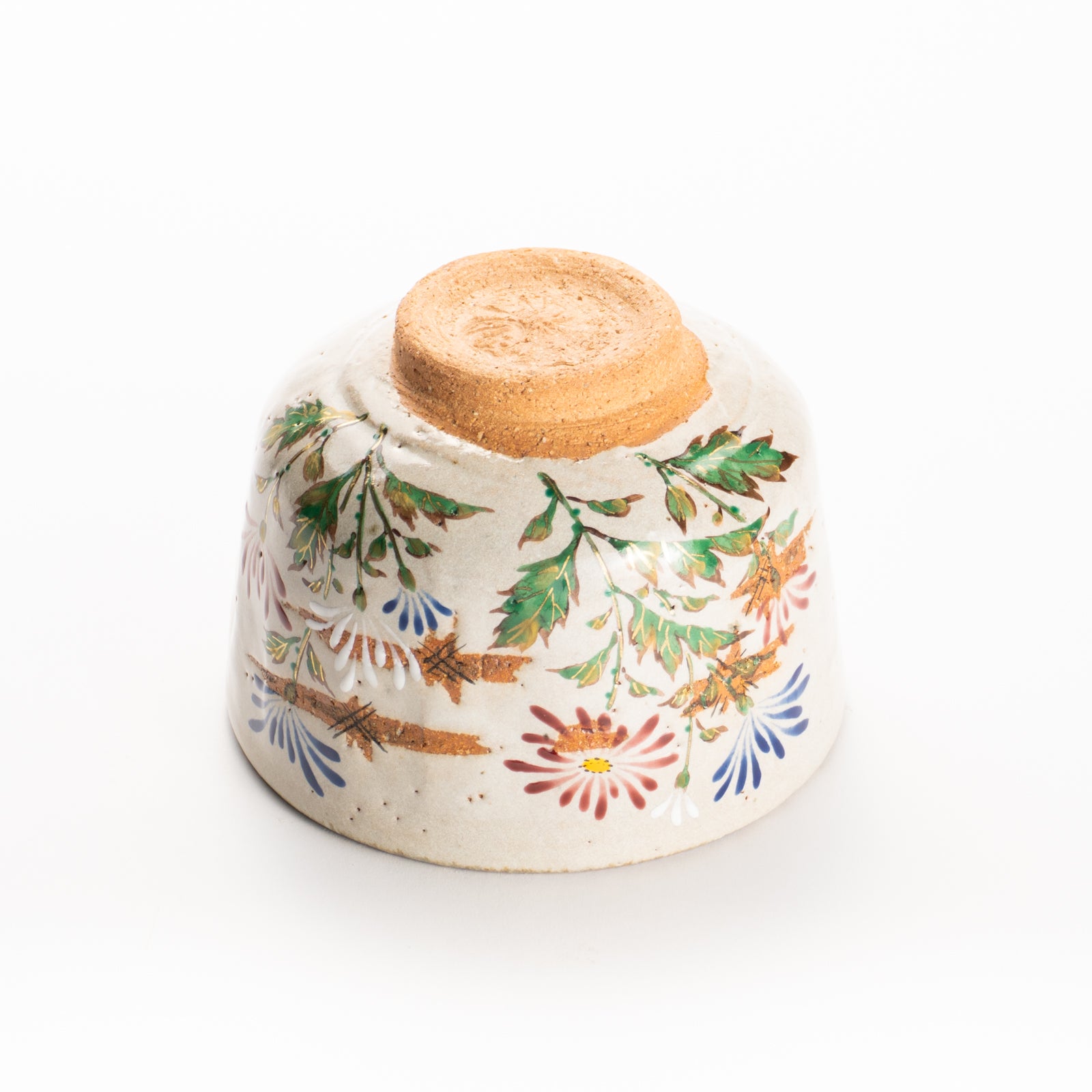 抹茶碗　灰釉 嵯峨菊　良二 KOTOPOTTER