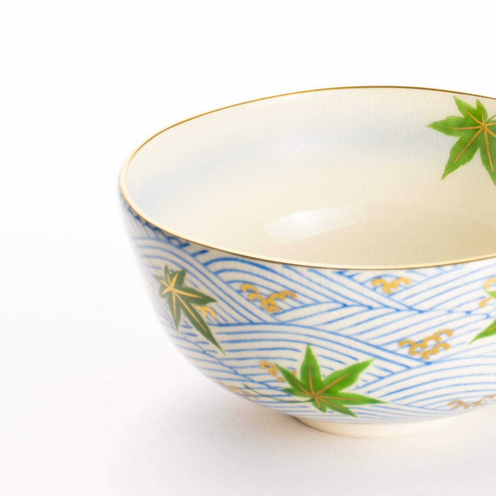 抹茶碗(合)　楓に波　陶楽 KOTOPOTTER