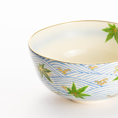 抹茶碗(合)　楓に波　陶楽 KOTOPOTTER