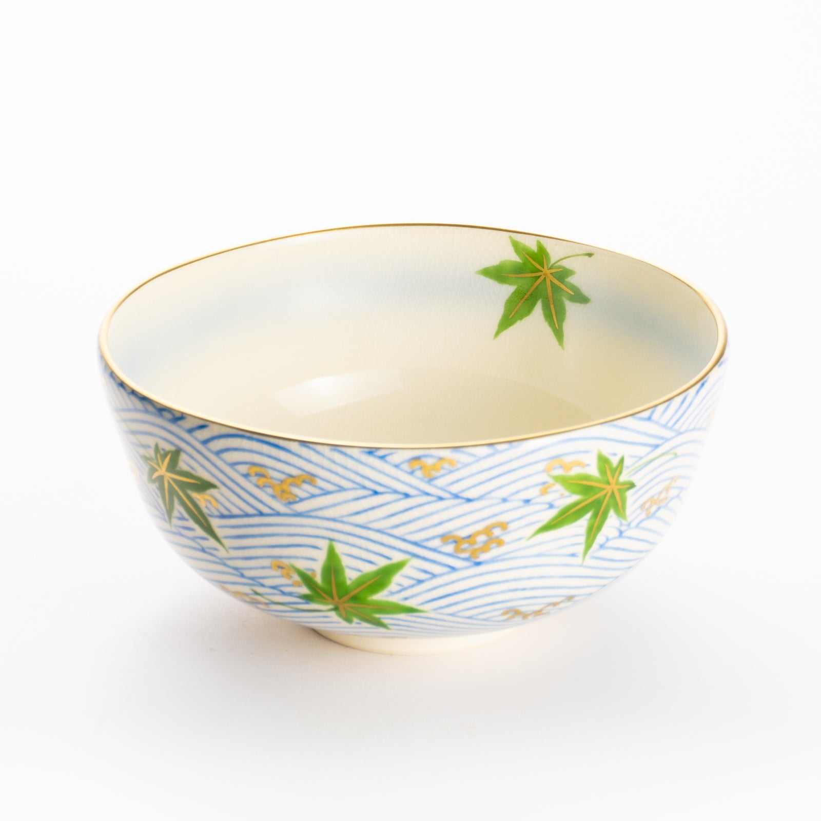 抹茶碗(合)　楓に波　陶楽 KOTOPOTTER