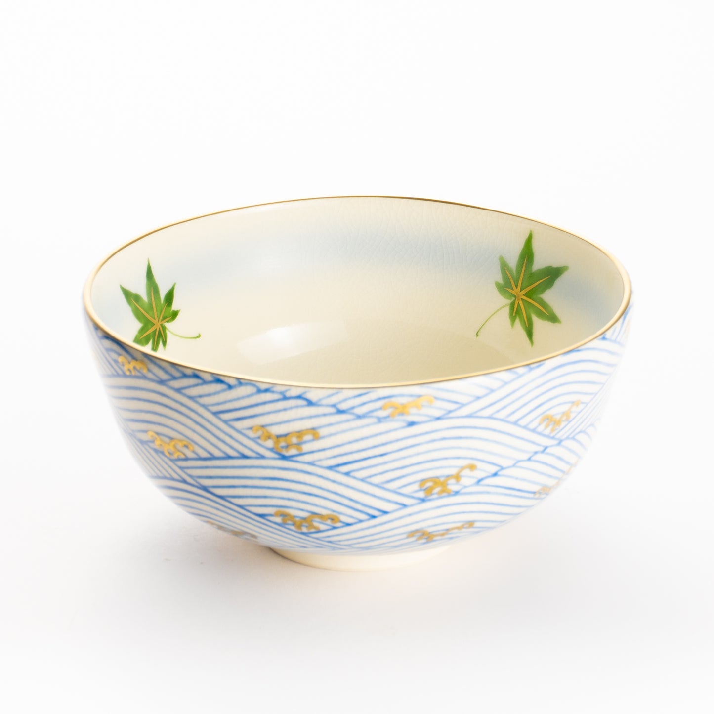 抹茶碗(合)　楓に波　陶楽 KOTOPOTTER