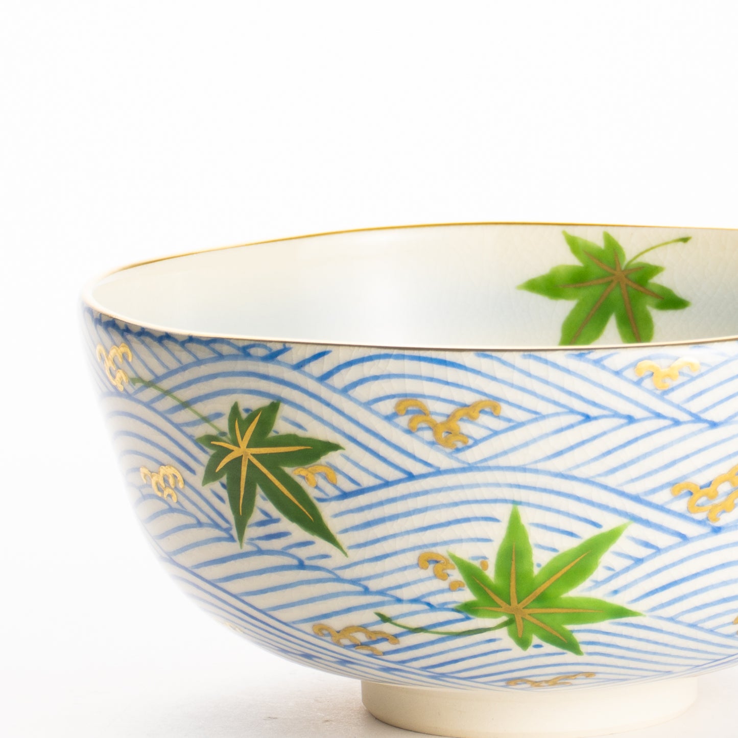抹茶碗(合)　楓に波　陶楽 KOTOPOTTER
