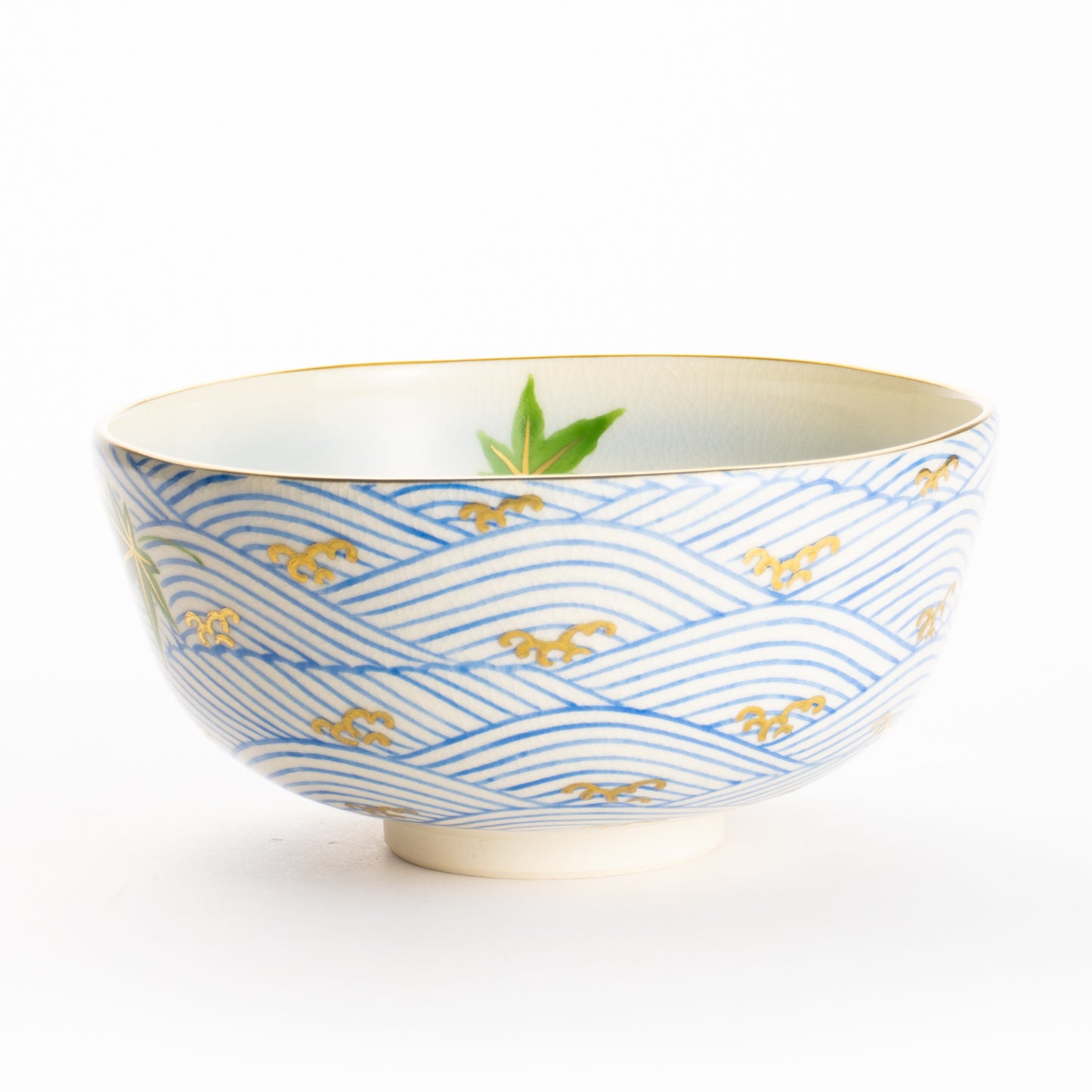 抹茶碗(合)　楓に波　陶楽 KOTOPOTTER
