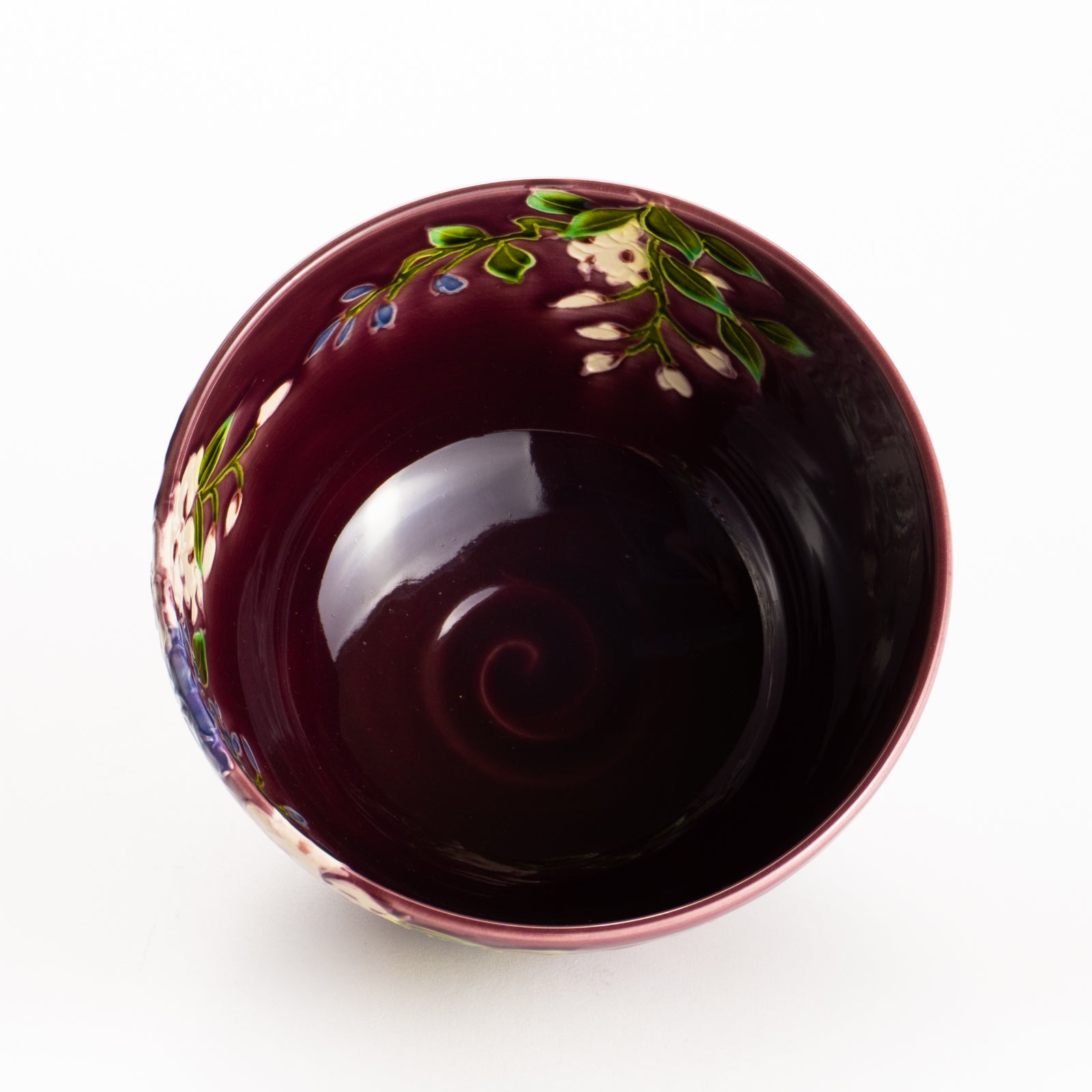 抹茶碗　赤紫交趾 "藤"　一如 KOTOPOTTER