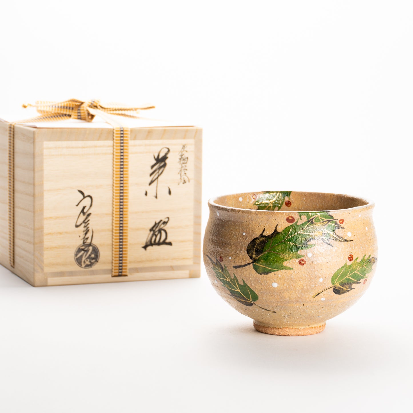 抹茶碗　灰釉 ヒイラギ　良二 KOTOPOTTER