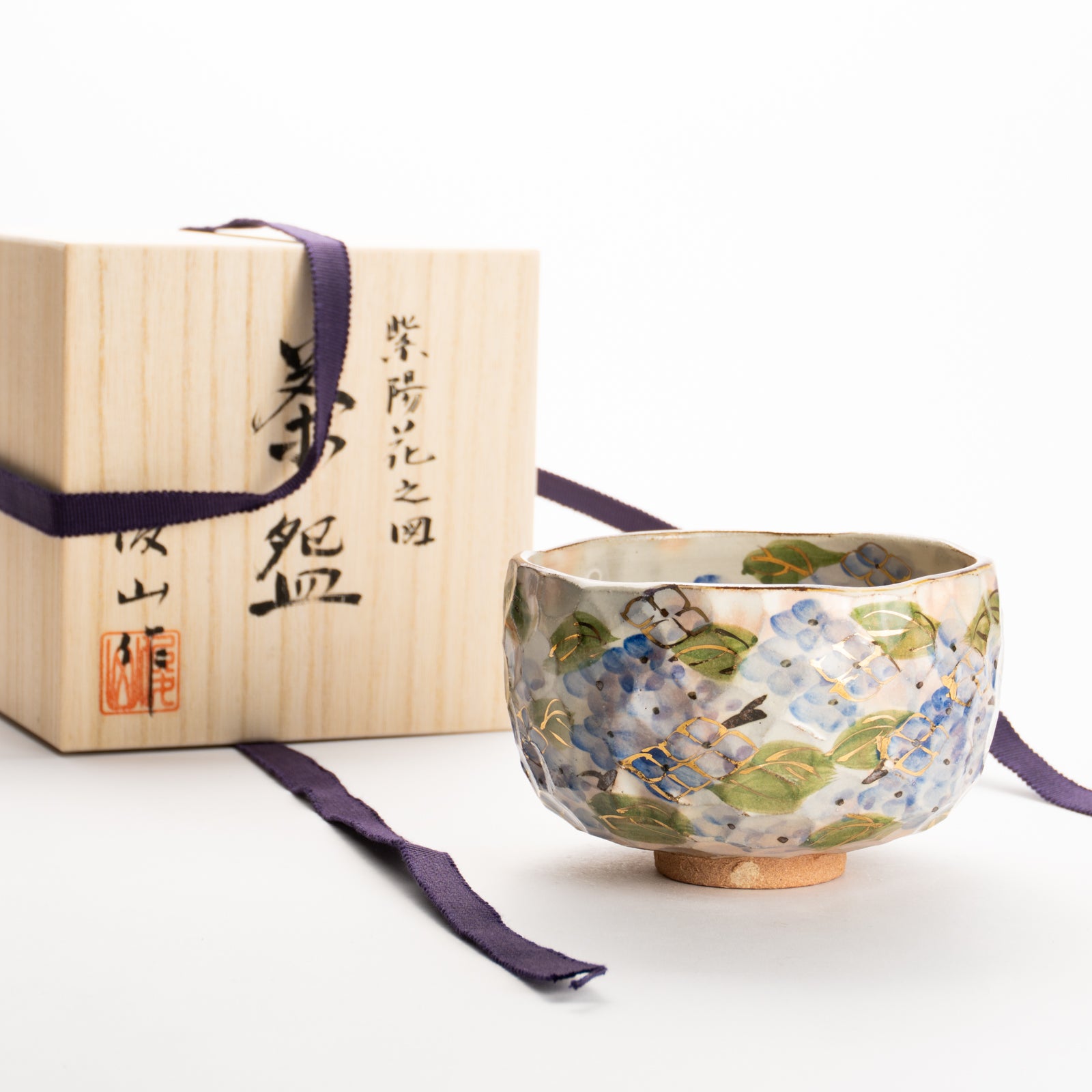 抹茶碗　紫陽花之図　俊山窯 KOTOPOTTER