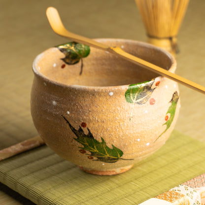 抹茶碗　灰釉 ヒイラギ　良二 KOTOPOTTER