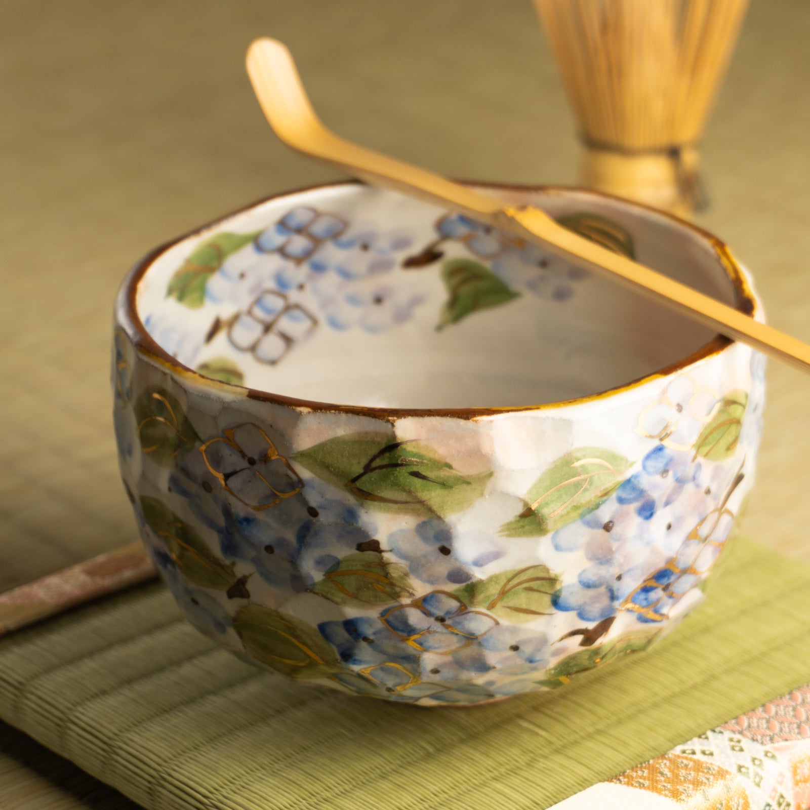 抹茶碗　紫陽花之図　俊山窯 KOTOPOTTER