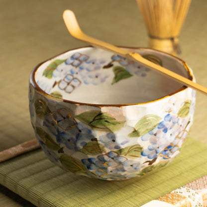 抹茶碗　紫陽花之図　俊山窯 KOTOPOTTER