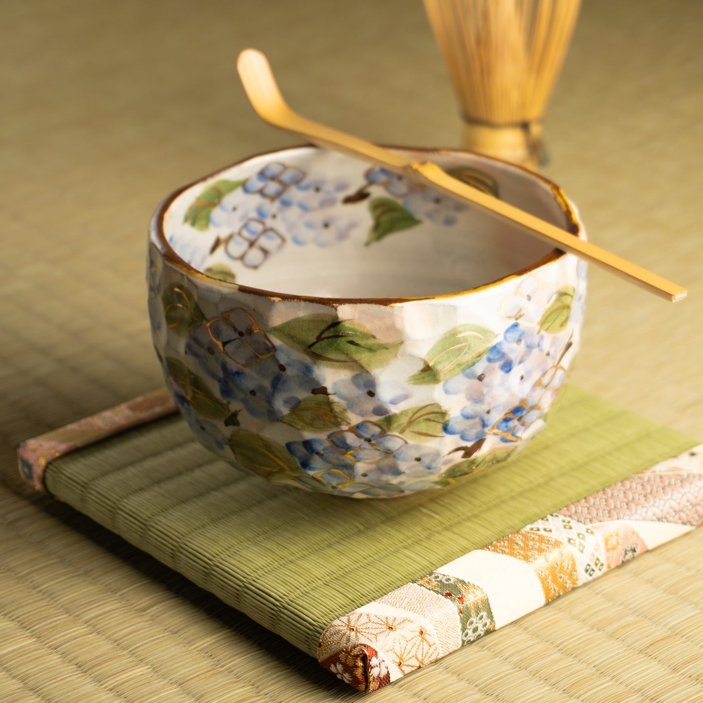 抹茶碗　紫陽花之図　俊山窯 KOTOPOTTER