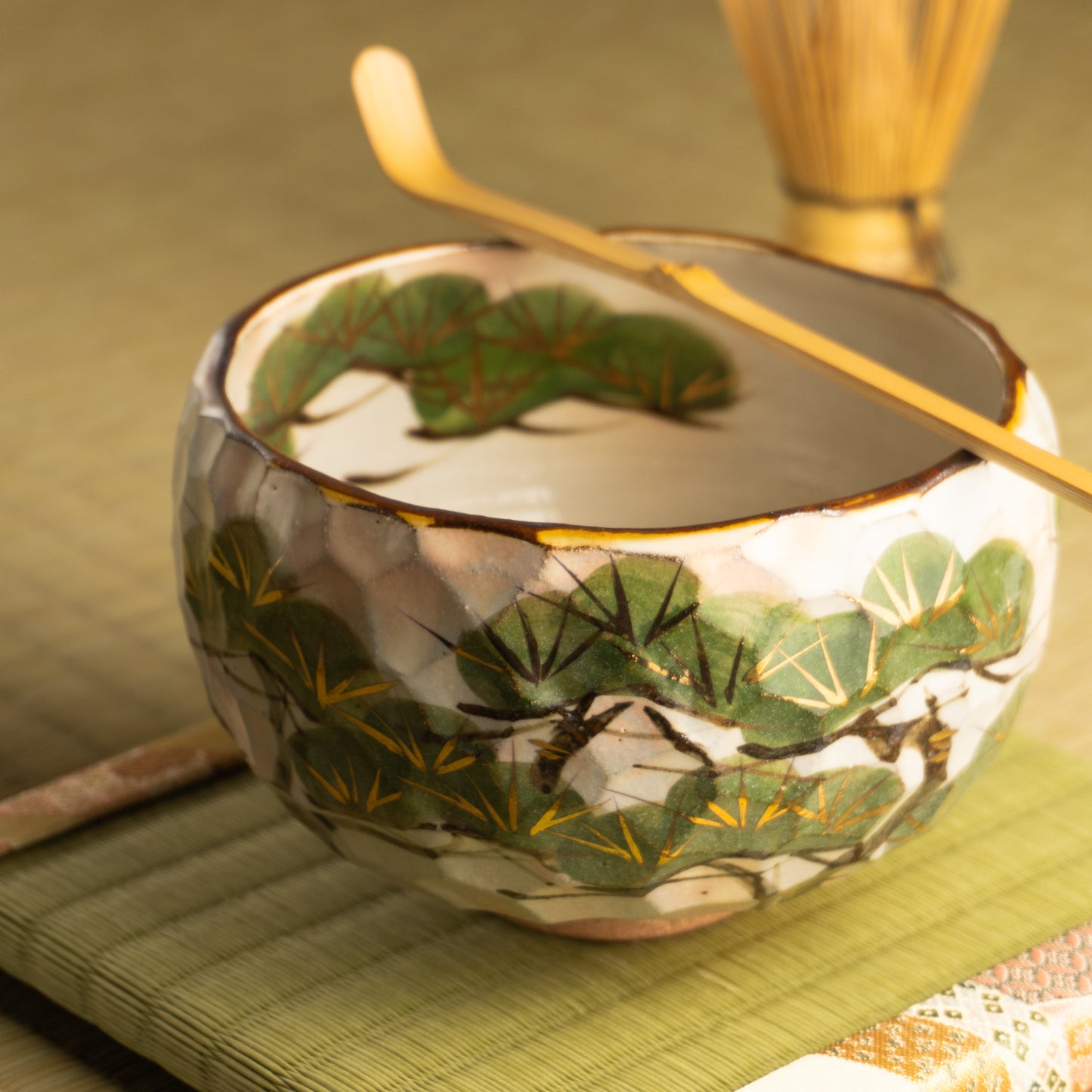 抹茶碗　松之図　俊山窯 KOTOPOTTER