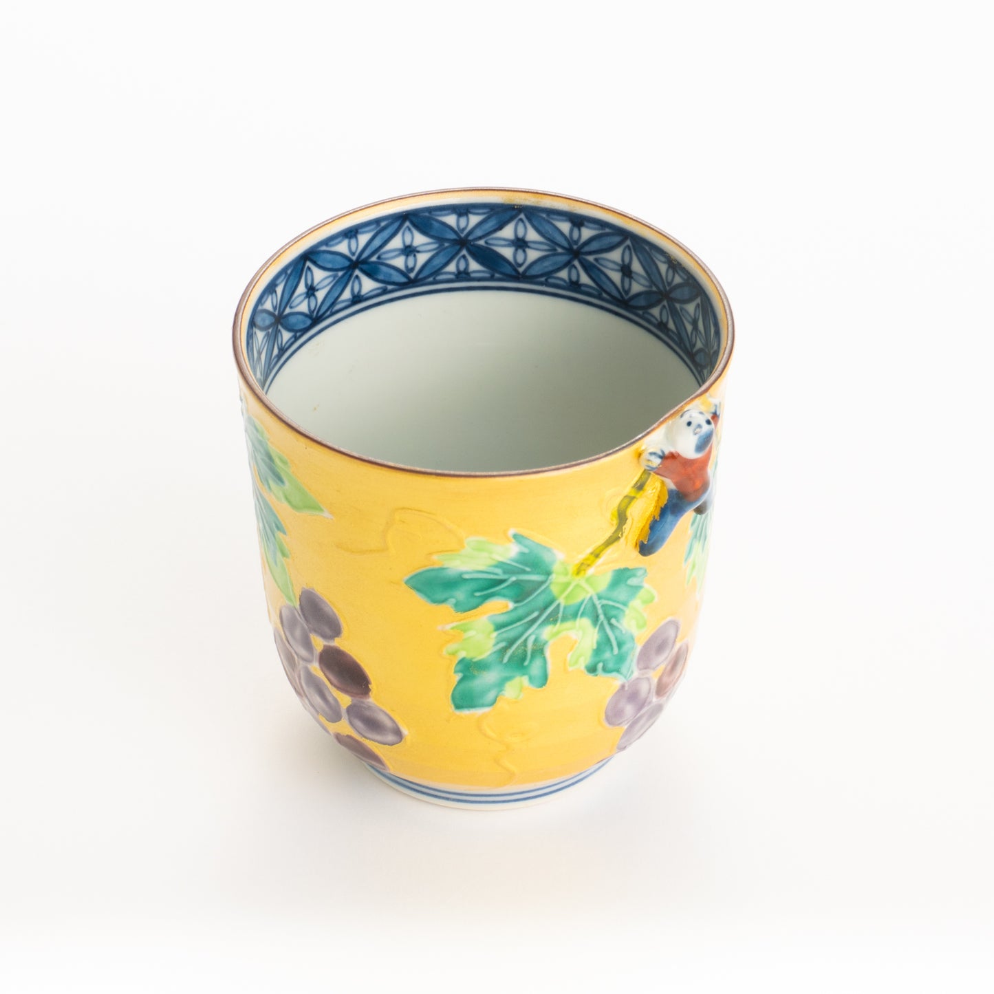 湯呑　金彩交趾一閑人 葡萄　秀峰堂 KOTOPOTTER