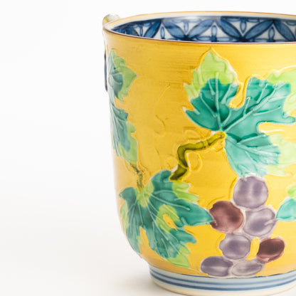 湯呑　金彩交趾一閑人 葡萄　秀峰堂 KOTOPOTTER