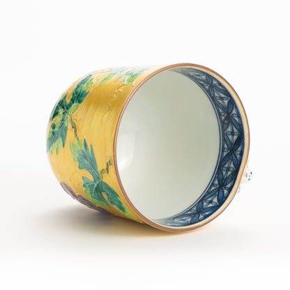 湯呑　金彩交趾一閑人 葡萄　秀峰堂 KOTOPOTTER