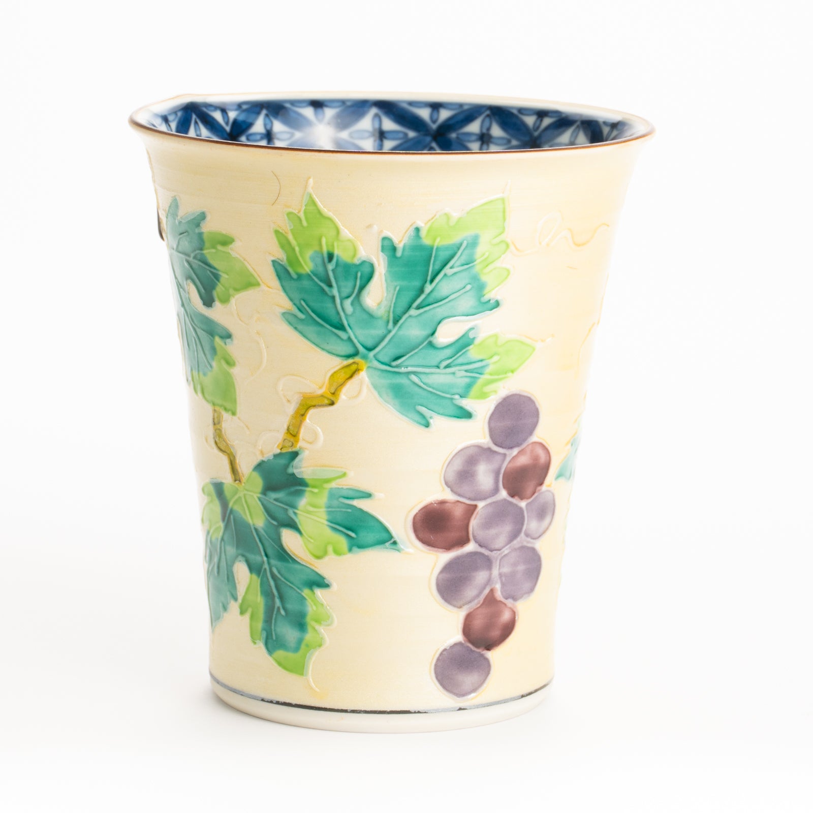 フリーカップ　銀彩交趾一閑人 葡萄　秀峰堂 KOTOPOTTER