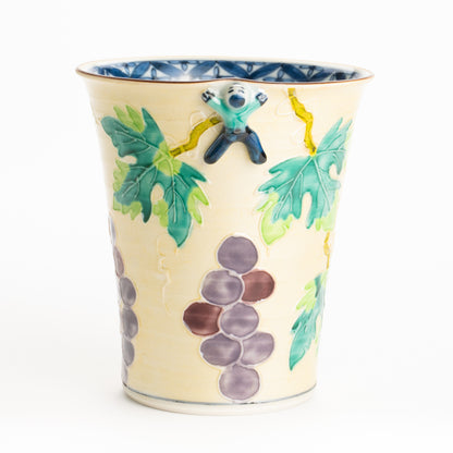 フリーカップ　銀彩交趾一閑人 葡萄　秀峰堂 KOTOPOTTER