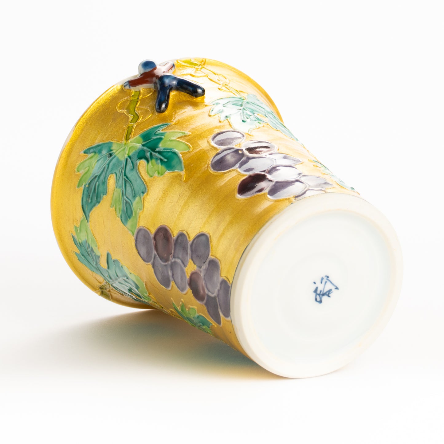 フリーカップ　金彩交趾一閑人 葡萄　秀峰堂 KOTOPOTTER