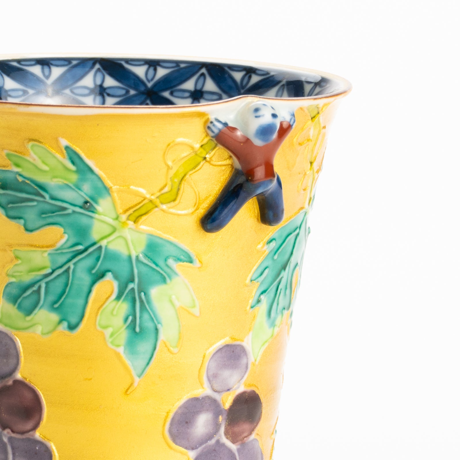 フリーカップ　金彩交趾一閑人 葡萄　秀峰堂 KOTOPOTTER