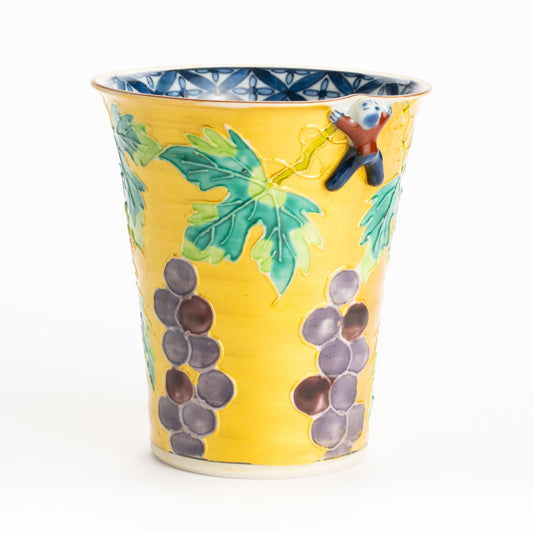 フリーカップ　金彩交趾一閑人 葡萄　秀峰堂 KOTOPOTTER