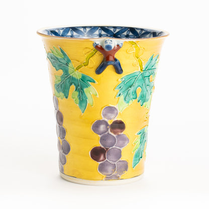 フリーカップ　金彩交趾一閑人 葡萄　秀峰堂 KOTOPOTTER