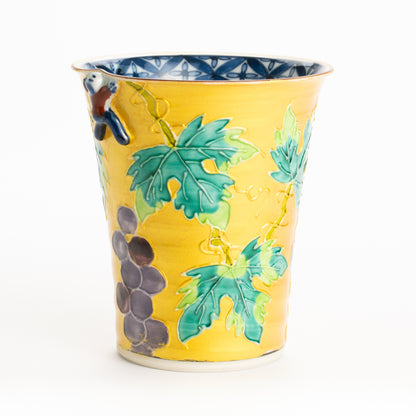 フリーカップ　金彩交趾一閑人 葡萄　秀峰堂 KOTOPOTTER