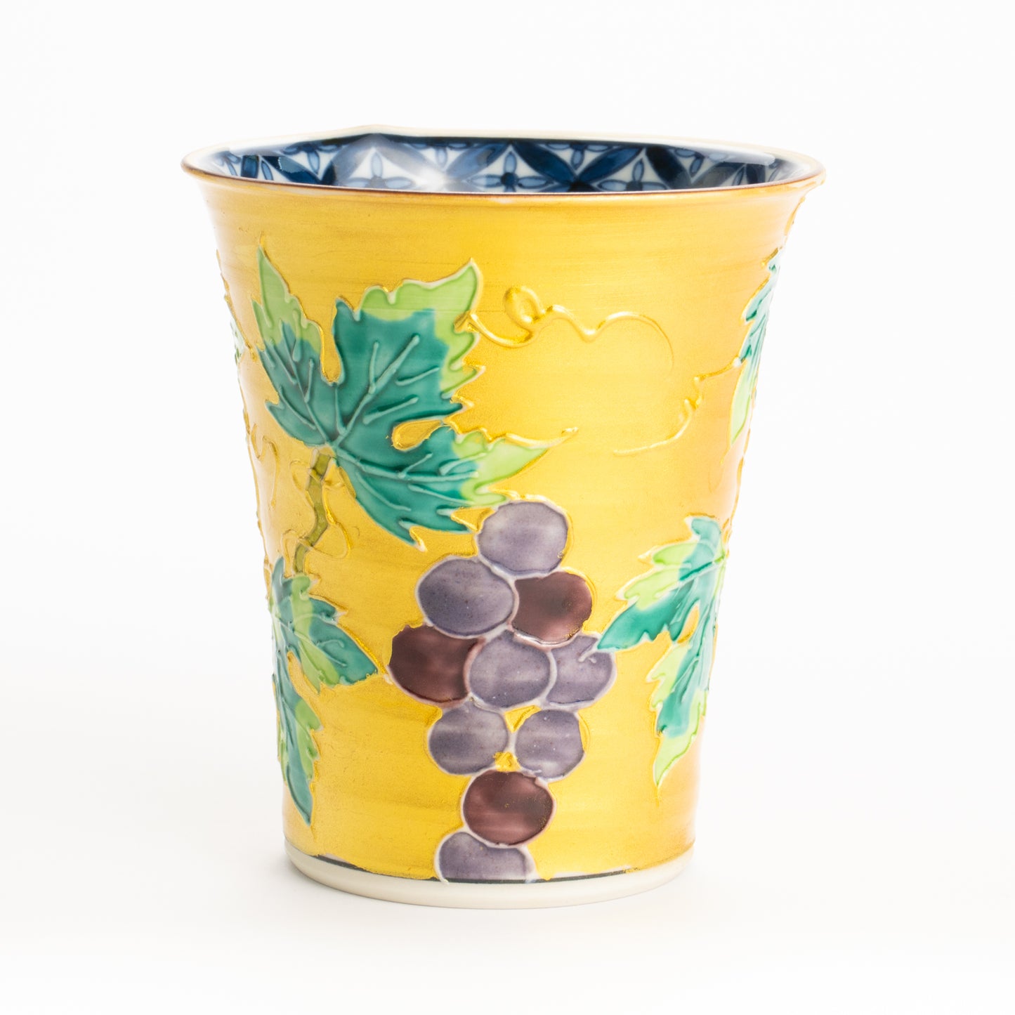 フリーカップ　金彩交趾一閑人 葡萄　秀峰堂 KOTOPOTTER
