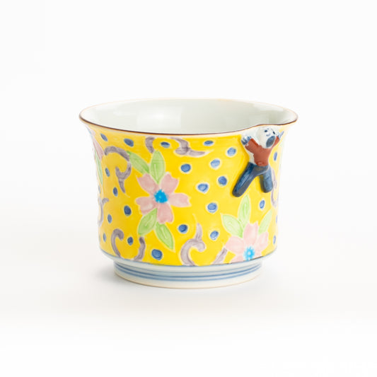 小鉢　黄交趾一閑人 桜　秀峰堂 KOTOPOTTER