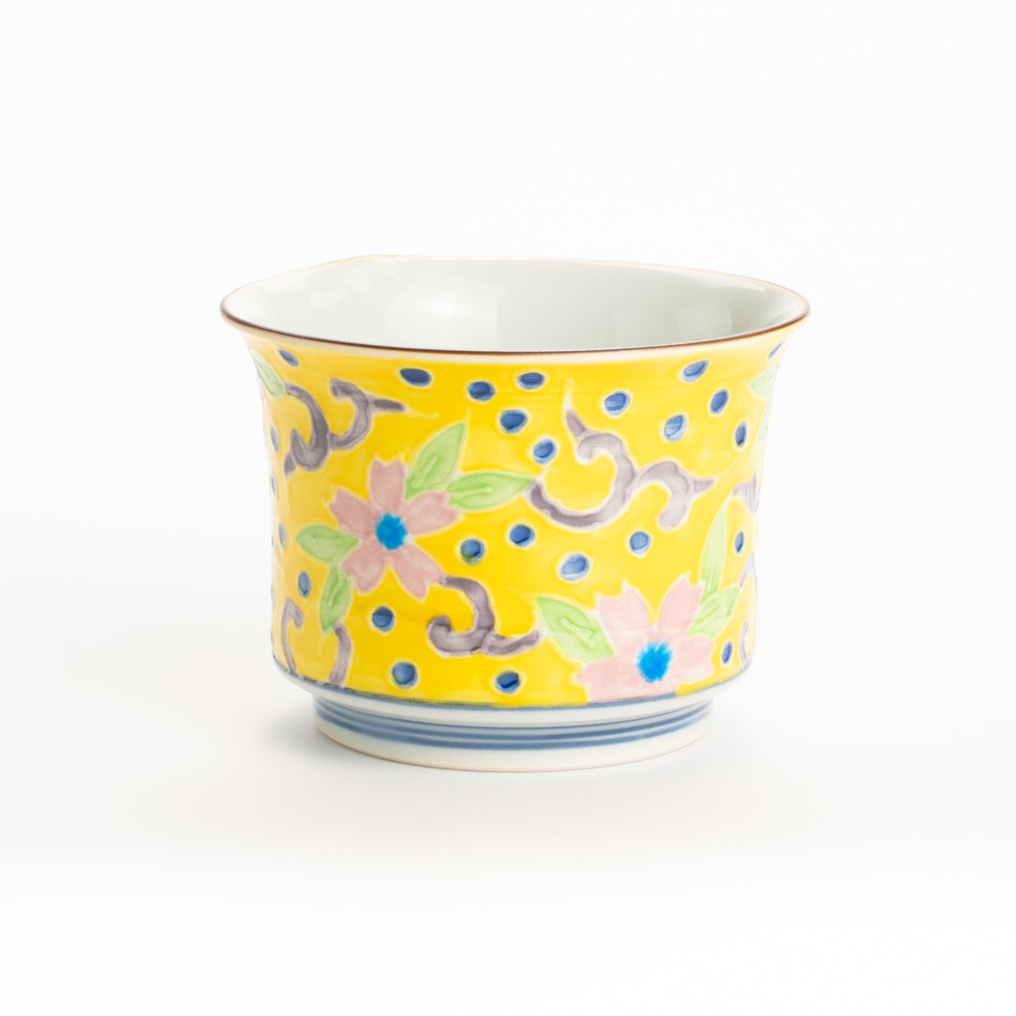 小鉢　黄交趾一閑人 桜　秀峰堂 KOTOPOTTER
