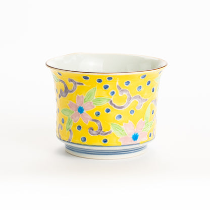 小鉢　黄交趾一閑人 桜　秀峰堂 KOTOPOTTER