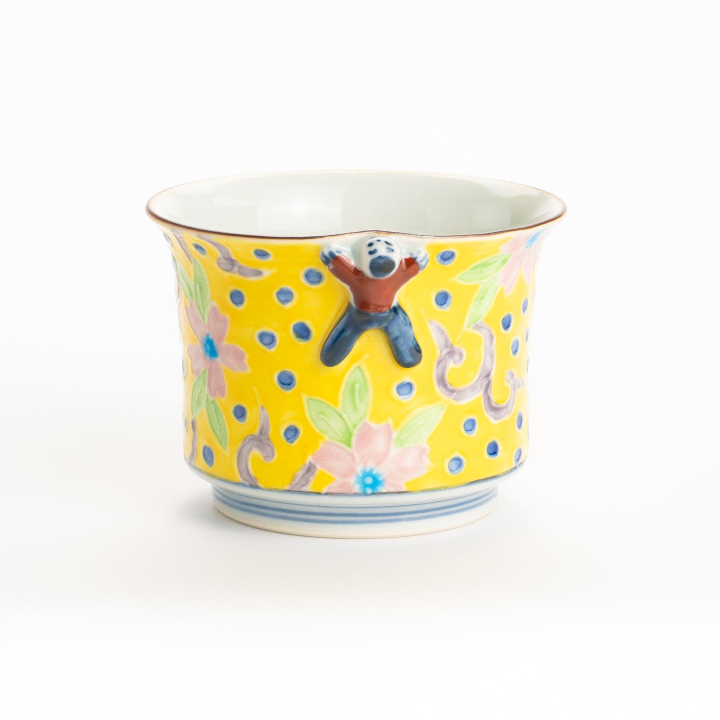 小鉢　黄交趾一閑人 桜　秀峰堂 KOTOPOTTER