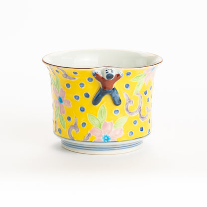 小鉢　黄交趾一閑人 桜　秀峰堂 KOTOPOTTER