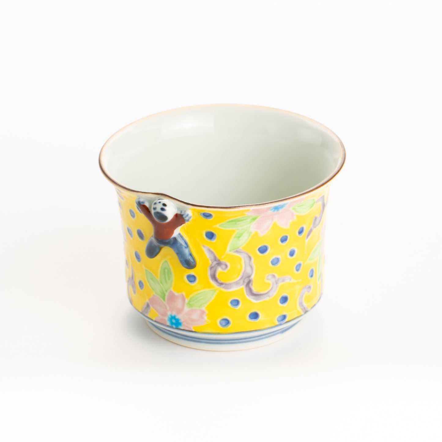 小鉢　黄交趾一閑人 桜　秀峰堂 KOTOPOTTER