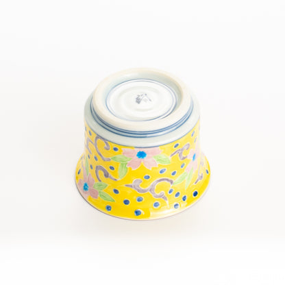 小鉢　黄交趾一閑人 桜　秀峰堂 KOTOPOTTER