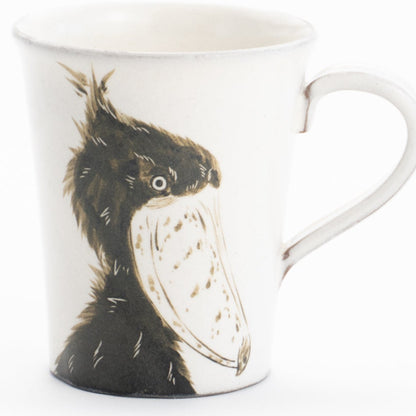 コーヒーカップ　ハシビロコウB　澤田卓伸 - Handcrafted Japanese pottery from Kyoto - Kyo ware / Kiyomizu ware.